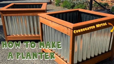 youtube constructing galvenized metal planter box|diy corrugated metal planter.